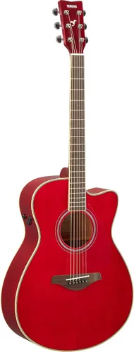 Miniatura 4 de Yamaha FGC-TA Concert Cutaway - Guitarra transacústica con coro y reverberación, rojo rubí Rojo (Ruby Red)