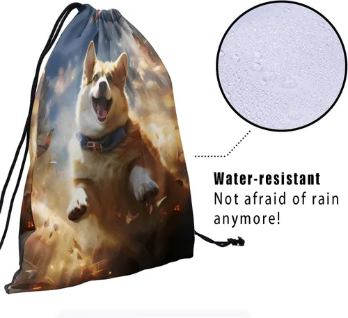 Miniatura 186 de Bolsa de agarre de gimnasia de piel de animal, bolsa de gimnasia con cordón ajustable, bolsa de cuerda para fauna silvestre, Mariposas Galaxy