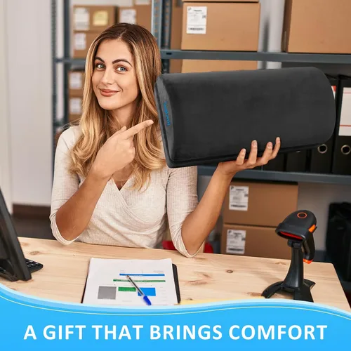 Miniatura 7 de StepLively Reposapiés para debajo del escritorio en el trabajo, cómodo taburete con 2 alturas ajustables, reposapiés con cubierta lavable, para Gris