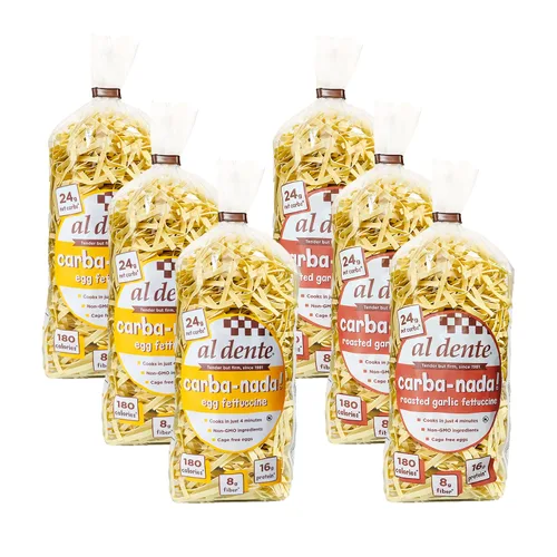 Miniatura 5 de Al Dente Carba-Nada - Fettuccine de huevo de 10 onzas (paquete de 1) bolsa