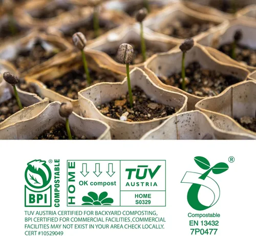 Miniatura 2 de Bolsas de basura compostables, 2.6 galones, 9.84 litros, 200 unidades, extragruesas, desechos de alimentos, pequeñas bolsas de basura de cocina, US