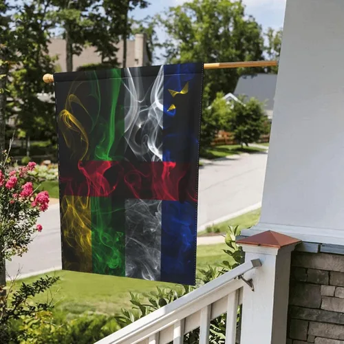 Miniatura 8 de Smoke Style Flag Of The Central African Republic Garden Flag 28"x40" Inch Double Sided Garden Flags Home Lawn Outdoor Decor Flags Party Banner