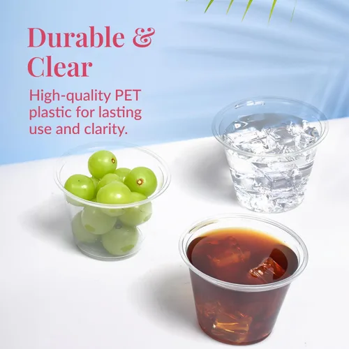 Miniatura 2 de Prestee Paquete de 200 vasos de plástico transparente de 9 onzas – Copas de vino de plástico desechables duraderas para fiestas, bodas y catering