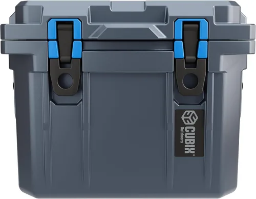 Miniatura 12 de Cubix Outdoors, Enfriador personal rotomoldeado QuadraX 10QT, hielera dura aislante portátil, retención de frío de 3 días, portaviandas Gris granito