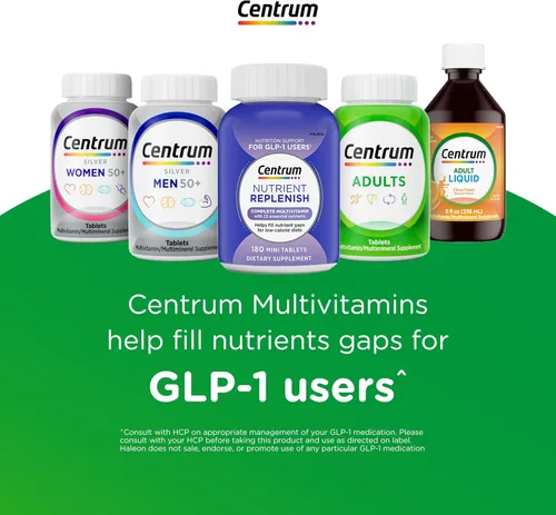 Miniatura 7 de Centrum Minis Silver multivitamínico para adultos de 50 años o más, suplemento multimineral, vitamina D3, vitaminas B, sin gluten, ingredientes sin