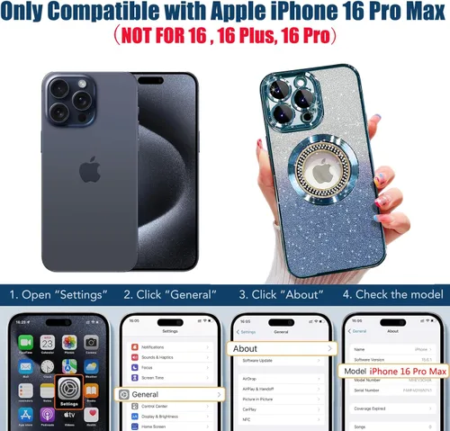 Miniatura 58 de Misscase Funda magnética con purpurina para iPhone 11 compatible con MagSafe, protección completa, delgada, a prueba de golpes, antiarañazos