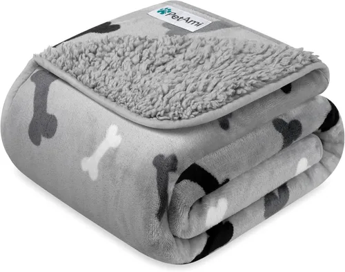 Miniatura 21 de PETAMI Manta impermeable de forro polar Sherpa para gatos y perros, color beige, talla S