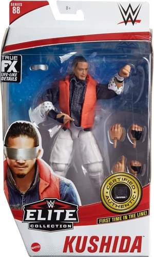 Miniatura 6 de WWE Kushida Elite Collection Figura de acción, 6 pulgadas, regalo coleccionable para fanáticos de la WWE a partir de 8 años