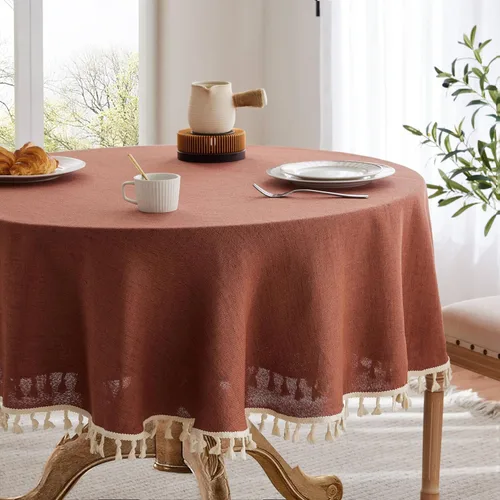 Miniatura 33 de Mantel de lino para mesa cuadrada, 52 x 52 pulgadas, color negro, mantel negro estilo granja, manteles de arpillera resistentes al agua para mesa