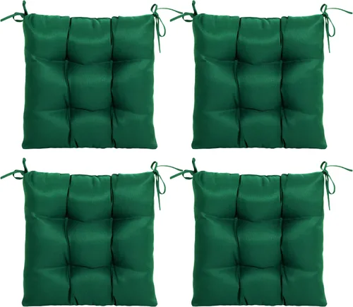 Miniatura 8 de ARTPLAN T - Cojines de asiento de comedor para exteriores con lazo de 19 x 19 x 4 pulgadas, cojín cuadrado de mimbre para exteriores, juego de 2