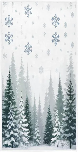 Miniatura 22 de Toalla de baño de manos rosa con árbol de Navidad, toalla de cocina de copo de nieve de invierno, decoración de vacaciones, grifo de baño, juego