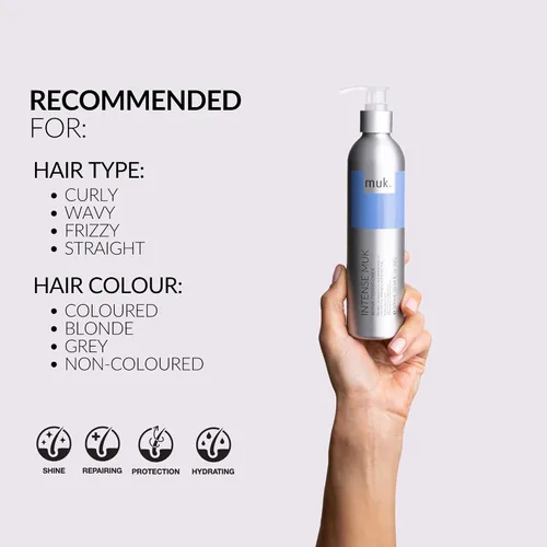 Miniatura 5 de MUK. Cuidado del cabello Acondicionador Reparador Intenso - 10.1 fl oz Protein-enriched conditioner that hydrates dry, damaged, and brittle hair