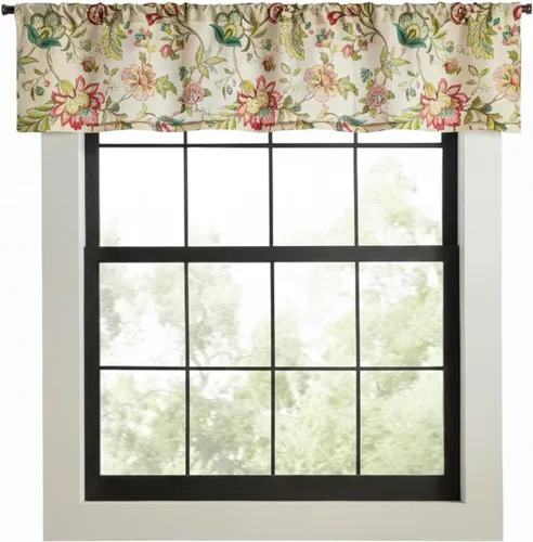 Miniatura 10 de Par de cortinas Brissac con cintas, de Ellis Curtain, 70 x 63", color rojo
