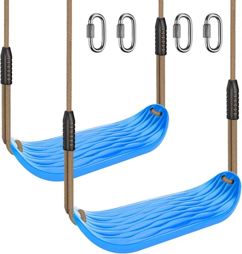 Miniatura 18 de BeneLabel Paquete de 2 Asientos de Columpio de Servicio Pesado de Capacidad de 500 Libras con Tabla de Asiento Más Ancha y Cuerda Ajustable
