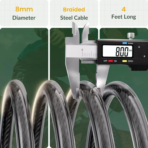 Miniatura 3 de Titanker Cable de bloqueo de bicicleta, bloqueo de cable de bicicleta de 4 pies, bloqueo de bicicleta autoenrollable básico para niños, combinación