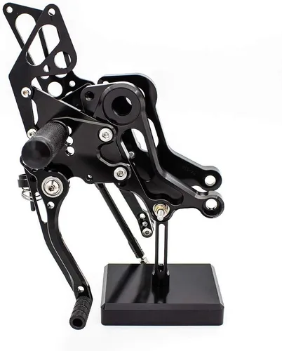 Miniatura 6 de Krace Estriberas para motocicleta, reposapiés, pedales de cambio de freno, ajustables para Ducati Monster 696 2008-2014, color negro