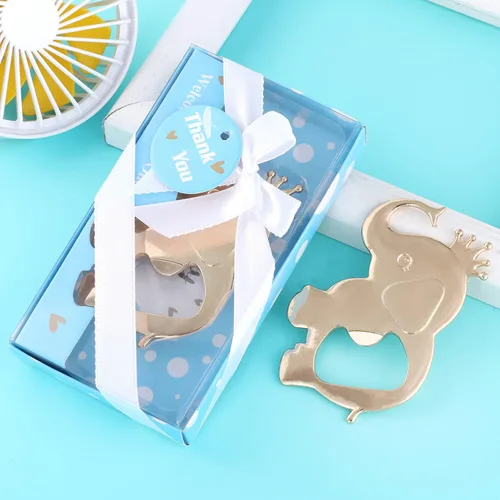 Miniatura 4 de 16 piezas de recuerdos de fiesta de baby shower para invitados, corona de elefante, abrebotellas, regalos de devolución de baby shower, bautismo