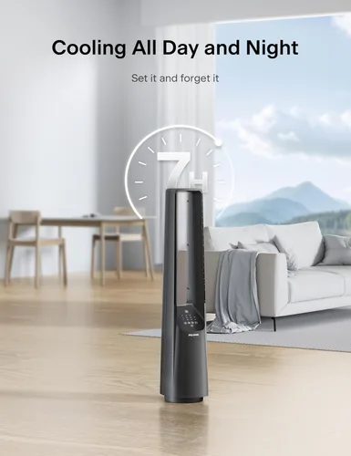 Miniatura 6 de PELONIS - Ventilador inteligente sin aspas de 40 pulgadas para dormitorio - Ventilador de torre, compatible con Alexa/Google/WiFi, motor DC, 6