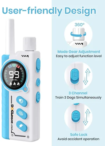 Miniatura 9 de Smart 2-in-1 Dog Shock and Bark Collar - AI Anti-Misoperation, 3300FT Remote Training Collar, IPX7 Waterproof, 4 Modes