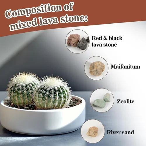 Miniatura 3 de Sukh Rocas Horticulturales para Suculentas de 2 Libras Mezcla de Bonsái Mezcla para Macetas de Suculentas Rocas de Lava Mezcla para Macetas