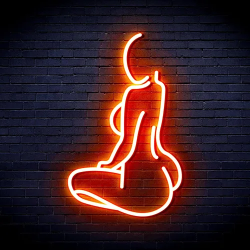Miniatura 19 de ADVPRO Señora Back Shape Flex Silicone LED Neon Sign - Azul - st16s32-fnu0267-b