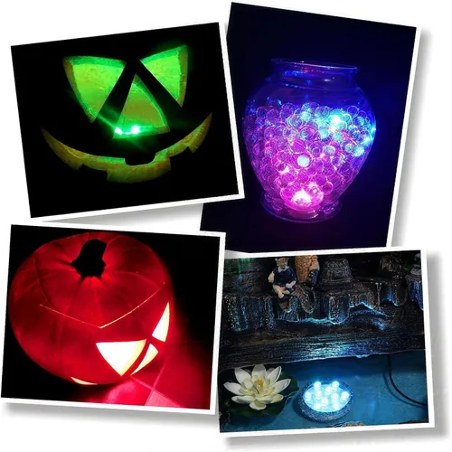 Miniatura 6 de Luces LED sumergibles con control remoto, 13 colores, 4 modos, funciona con pilas, luz LED subacuática para piscina enterrada y piscina sobre