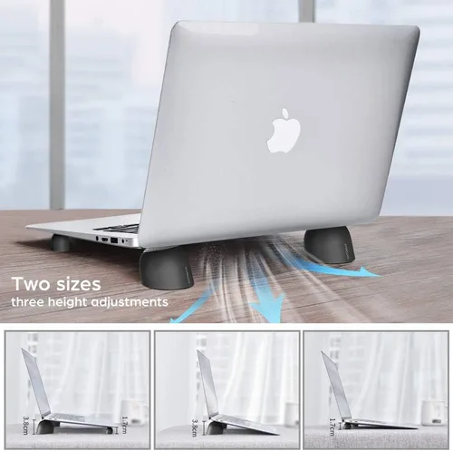 Miniatura 5 de Elevadores de laptop para escritorio, soporte de refrigeración para mini laptop, almohadillas magnéticas para teclado, patas ergonómicas