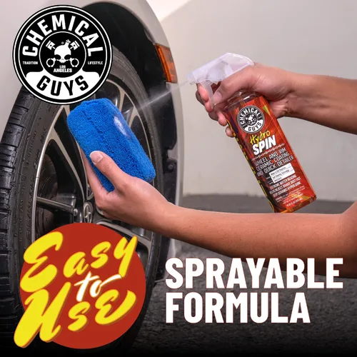 Miniatura 6 de Chemical Guys HydroSpin - Recubrimiento cerámico para ruedas y llantas y spray detallador rápido - Spray de 16 oz que protege ruedas, llantas