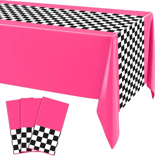 Miniatura 9 de Irenare 3 manteles para fiesta de cumpleaños de coche, decoraciones para fiesta de carreras, mantel de carretera, cubierta de mesa para pista