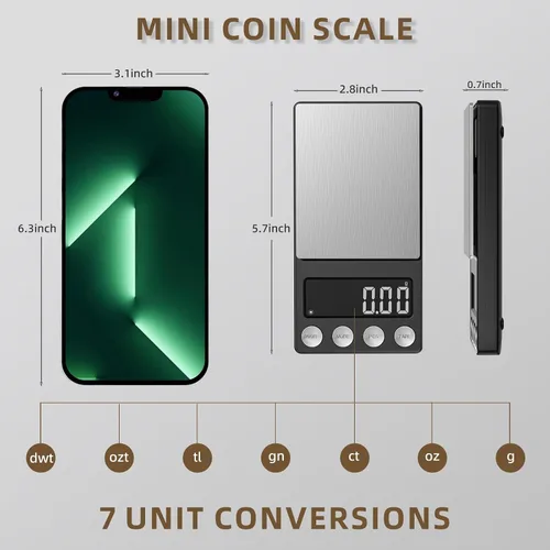 Miniatura 2 de SKEAP Báscula digital para monedas, escala de gramos, 0.00 oz de precisión para coleccionistas de monedas, cajeros bancarios y uso doméstico