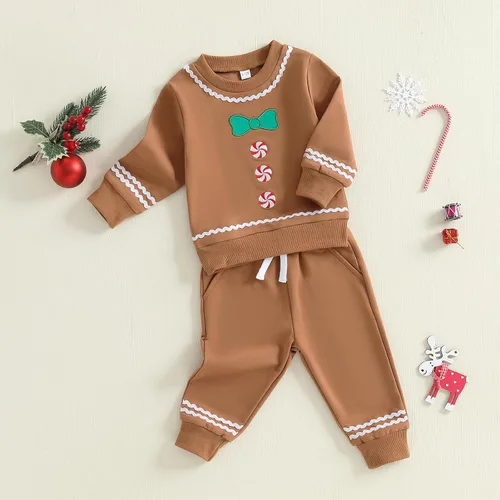 Miniatura 196 de Adobabirl Conjunto de sudadera y pantalones de Halloween para bebé, sudadera y pantalones con parche de calabaza para Halloween, otoño, ropa de bebé