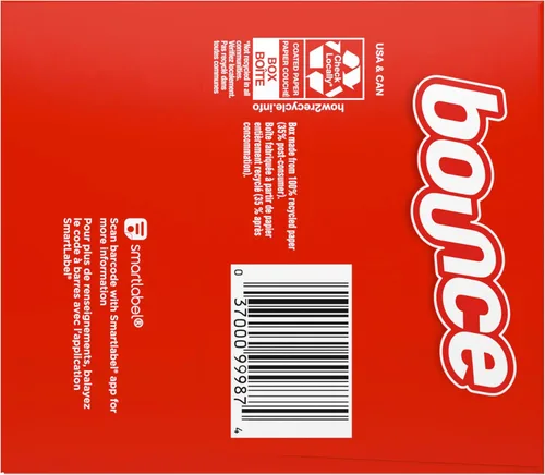 Miniatura 8 de Bounce - Suavizante de telas para secadora, paños de suavizante perfumado aroma lino fresco, 240