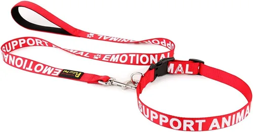 Miniatura 7 de Plutus Pet Collar de animal de soporte, impreso en letras grandes en correas de nailon, evita accidentes al advertir a otros de tu perro