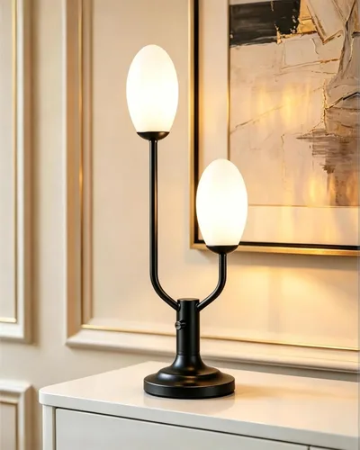 Miniatura 18 de Lightdot Lámpara de Mesa de Flores Doradas para Dormitorio, 2 Cabezas Florales 3000K Luz Blanca Cálida Regulable Lámparas de Mesita de Noche