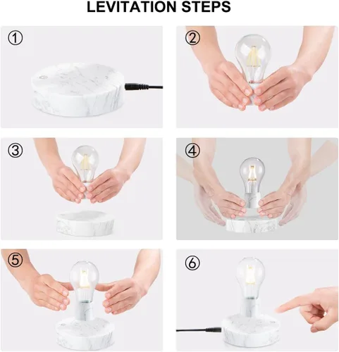 Miniatura 6 de Lámpara de escritorio con bombilla LED flotante de levitación magnética para regalos únicos, decoración de habitación, luz nocturna, decoración