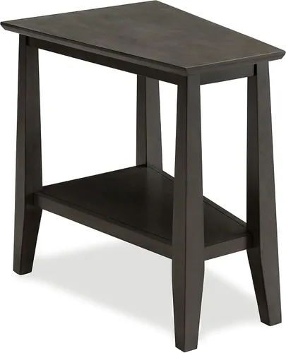 Miniatura 17 de Leick Home 10074-DS Mesa auxiliar tipo cuña para sillón reclinable con estante, arena del desierto Arenas del desierto