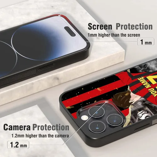 Miniatura 3 de Fundas personalizadas con nombre y número de fútbol para iPhone 11, 12, 13, 14, 15, 16, 17, 16 Pro Max Plus Mini, Samsung Galaxy Note10 Note20 S8 9