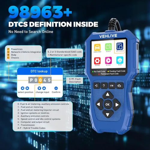 Miniatura 7 de Herramienta de Medición y Diagnóstico del Sistema de Motocicleta, Escáner Moto OBD2 con Prueba de Voltaje, Lector de Códigos de Fallas