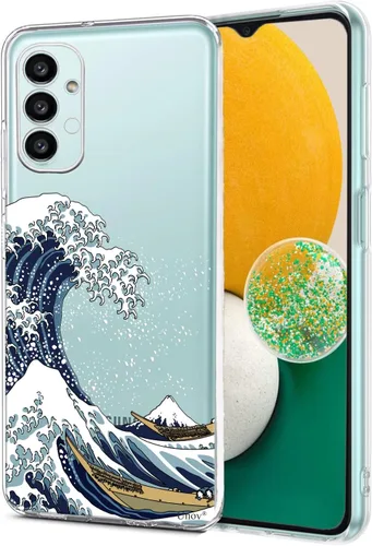 Miniatura 9 de Unov Funda compatible con Samsung Galaxy A13 LTE 5G Galaxy A04S transparente con diseño de TPU suave absorción de golpes, diseño delgado en relieve