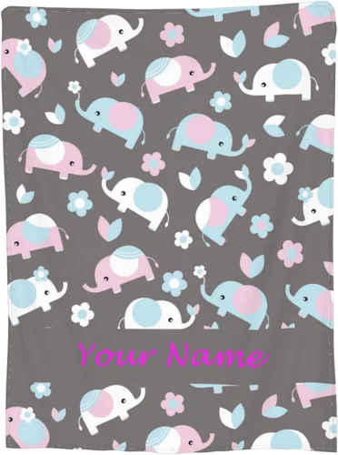 Miniatura 21 de Manta personalizada con texto de tu nombre, mantas de vellón coloridas personalizadas con huesos de pescado para adultos, niños, familia