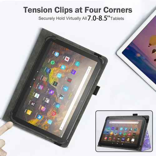Miniatura 6 de Funda universal para tablet Android de 7 y 8 pulgadas, delgada, plegable, para todas las tabletas con pantalla táctil de 7 a 8.5 pulgadas