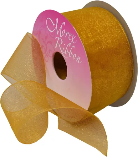 Miniatura 82 de Morex Ribbon 91803/100-609 Cinta de nailon Organdy, 5/8 pulgadas por 100 yardas, color rojo