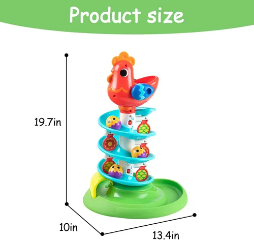 Miniatura 6 de Montessori - Juguete sensorial para niños pequeños, torre de bola giratoria que hace música, juegos interactivos preescolares, regalo de cumpleaños
