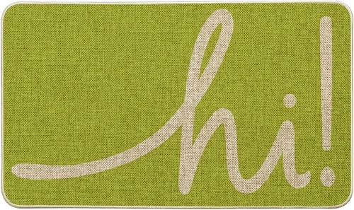 Miniatura 7 de Artoid Mode Felpudo rosa Hi Spring, decoración del hogar de verano, tapete de bajo perfil, tapete para puerta de interior y exterior, 17 x 29
