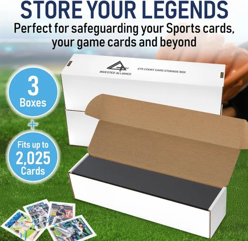 Miniatura 2 de Caja de Almacenamiento Premium para Tarjetas Coleccionables de Deportes, Béisbol, Fútbol Americano, Baloncesto, MTG y TCG para Coleccionistas