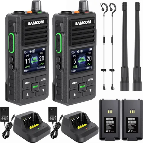Miniatura 11 de AMCOM - Walkie Talkies comerciales de 5 W, paquete de 2 con micrófono de altavoz IP67 impermeable, llamadas grupales de largo alcance radio