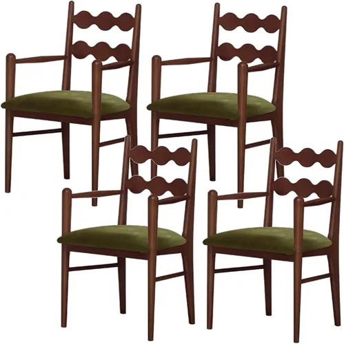 Miniatura 43 de Sillas de comedor tapizadas, silla de cocina con respaldo, silla de sala de estar con brazos versátil asiento de comedor de granja, sillas