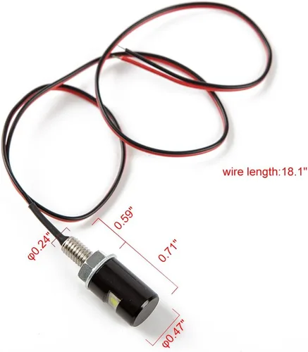 Miniatura 5 de CZC AUTO 2 luces de matrícula, lámpara de perno de tornillo de matrícula, bombilla LED blanca de 12 V, impermeable, impermeable, impermeable