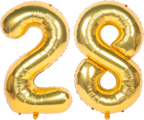 Miniatura 79 de Globos de helio de 40 pulgadas con dígitos dorados para fiesta de cumpleaños., Número 0, 40 pulgadas, número 0 oro 7