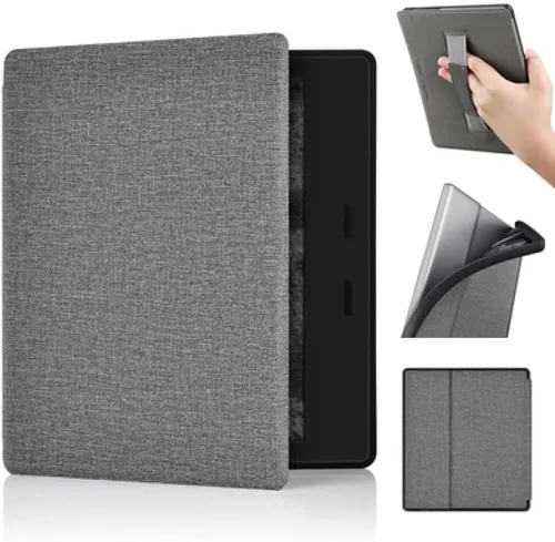 Miniatura 10 de Funda para Kindle Oasis de 7 pulgadas, 10ª generación, versión 2019 [modelo No: S8IN40] con correa de mano y apagado y encendido automático, fundas